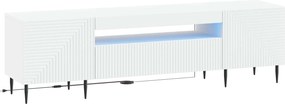 vidaXL Ντουλάπα LED Τηλεόρασης Λευκό Επεξεργασμένο Ξύλο