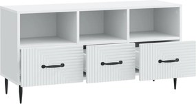 vidaXL Ντουλάπι TV Λευκό 102 x 34,5 x 50 εκ. Επεξεργασμένο Ξύλο