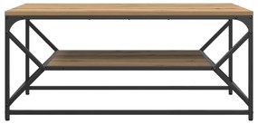 vidaXL Τραπεζάκι σαλονιού με ράφι από Ξύλο Artisan 90x50x40 εκ. Επεξεργασμένο ξύλο