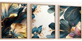 Κάδρα (Σετ 3Τμχ) 693BSE1550 50x70cm Multi Wallity Κάθετοι Mdf, Wood