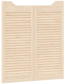 vidaXL Swing Doors Louvred Design 1-Pair 90x80 cm από μασίφ ξύλο πεύκο