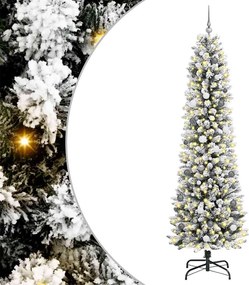 vidaXL Τεχνητό Χριστουγεννιάτικο Δέντρο με 300 LED Λευκό 240 cm