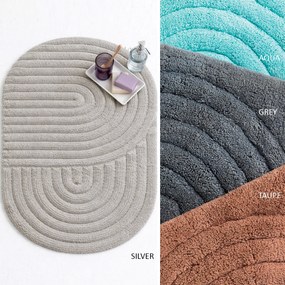 Πατάκι Μπάνιου Οβάλ (50x80) Palamaiki Oren Ανθρακί