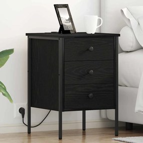 vidaXL Κουτιά Κρεβατοκάμαρας 2 pcs Μαύρη δρυς 42 x 41 x 61 εκ