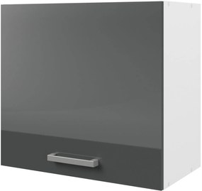 Κρεμαστό ντουλάπι Jeden 60-Γκρι Γυαλιστερό - Λευκό