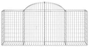 vidaXL Συρματοκιβώτια Τοξωτά 12 τεμ. 200x50x80/100 εκ. Γαλβαν. Ατσάλι