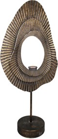 Κηροπήγιο ArteLibre Καφέ Μέταλλο 30x15x52cm