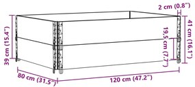 ΖΑΡΝΤΙΝΙΕΡΑ ΚΗΠΟΥ ΜΑΥΡΗ 120 X 80 ΕΚ. ΑΠΟ ΜΑΣΙΦ ΞΥΛΟ ΠΕΥΚΟΥ 3295848