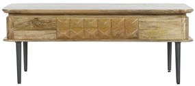 Τραπεζάκι Καφέ DKD Home Decor 116 x 60 x 46 cm Μέταλλο Αλουμίνιο Ξύλο από Μάνγκο