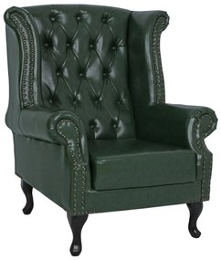 Πολυθρόνα - Μπερζέρα POLINA C0053.08 Κυπαρισσί PU Τύπου Chesterfield 83x79x104 εκ. 83x79x104 εκ.