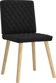 vidaXL Καρέκλες Τραπεζαρίας 6 τεμ. Μαύρες Υφασμάτινες