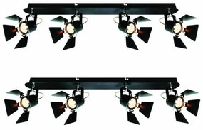 Φωτιστικό Οροφής - Σποτ Mystik (Σετ 2Τμχ) 77-8866 75x10,5x14,5cm 4xGU10 60W Black Homelighting