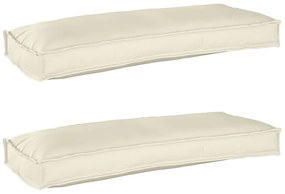 vidaXL Σετ Μαξιλαριών Πάγου 2 pcs Κρεμ 100 x 40 x 8 εκ Ύφασμα Oxford