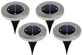 Ηλιακό φωτιστικό κήπου LED Καρφωτό 4τεμ 4LED/RGB