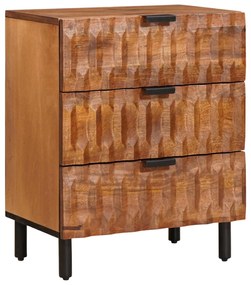 vidaXL Κομοδίνο με συρτάρι Καφέ 50 x 33 x 62 εκ. Στερεό ξύλο μάνγκο