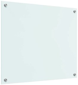 vidaXL Πίσω Πάνελ Κουζίνας Λευκό 70 x 60 cm σκληρυμένο γυαλί