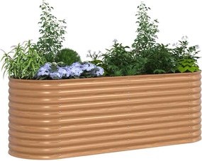 vidaXL Ανεβασμένο Κρεβάτι Καφέ 240 x 80 x 81 cm Ατσάλι