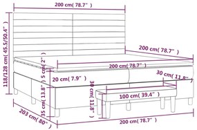 ΚΡΕΒΑΤΙ BOXSPRING ΜΕ ΣΤΡΩΜΑ ΣΚΟΥΡΟ ΓΚΡΙ 200X200 ΕΚ. ΒΕΛΟΥΔΙΝΟ 3137924