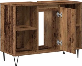 vidaXL Ντουλάπι Μπάνιου Παλιό Ξύλο 80 x 33 x 60 εκ Επεξεργασμένο ξύλο