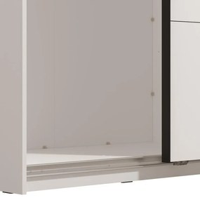 Ντουλάπα Συρόμενη ALERIA 220 OG με Καθρέπτη Λευκό 220x61x205εκ. 220x61x205 εκ.