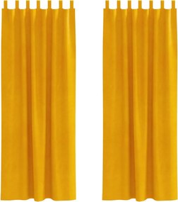 vidaXL Κουρτίνες συσκότισης 2 pcs Χαμομηλί κίτρινο 140 x 245 cm