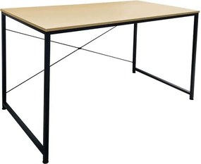 ΓΡΑΦΕΙΟ Η/Υ Μέταλλο Βαφή Μαύρο, Melamine Beech   1τμχ