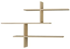 Ραφιέρα Τοίχου Leo 776HMS1731 123x22x80,5cm Oak