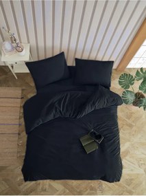 Stewehome Μαύρο Σετ παπλωματοθήκης βαμβακερό διπλής όψης 200x220 cm