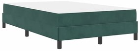 vidaXL Κρεβάτι box spring με στρώμα Σκούρο Πράσινο 120 x 190 cm