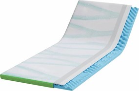 vidaXL Στρώμα επικάλυψης Λευκό και Πράσινο 70 x 200 cm Υφασμα Jacquard