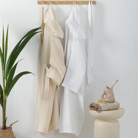 Ρόμπα Μουσελίνα Γυναικεία Palamaiki Mous White Μπεζ Χ-Large