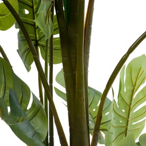 GloboStar® Artificial Garden MONSTERA 20973 Τεχνητό Διακοσμητικό Φυτό Μονστέρα Φ120 x Υ140cm