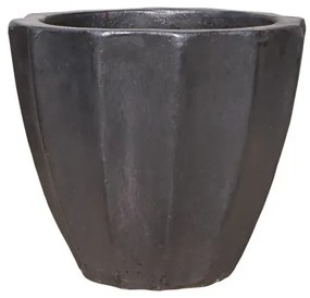 MarHome ΠΙΘΑΡΙ-ΚΑΣΠΩ ΜΑΥΡΟ ΜΑΤ ΠΟΛΥΓΩΝΟ ΜΕΣΑΙΟ Φ38x36cm 6/ΠΑΛΕΤΑ  06-21270-M