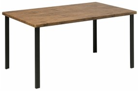 Τραπέζι Berwyn 947, Μαύρο, Σκούρο ξύλο, 75x90x150cm, 25 kg, Ινοσανίδες μέσης πυκνότητας, Μέταλλο | Epipla1.gr