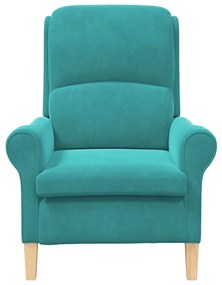 vidaXL Πολυθρόνα Τιρκουάζ 76 x 94 x 102 εκ. Βελούδο