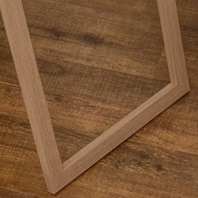 HOMCOM Καθρέφτης Ολόσωμος με Βάση, Ελεύθερος Στέκεται, 40 εκ. x 150 εκ., Φυσικό