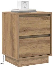 vidaXL Κομοδίνο με συρτάρι με 2 pcs artisan δρυς 39 x 34.5 x 50 εκ.