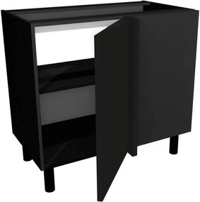 Επιδαπέδιο γωνιακό ντουλάπι Italia DPP110-Μαύρο