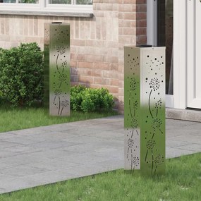 vidaXL Ηλιακό LED Φως Δρόμου 2 pcs Σκ rusty Ανοξείδωτο ατσάλι