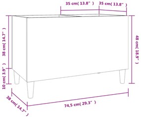 ΈΠΙΠΛΟ ΔΙΣΚΩΝ ΛΕΥΚΟ 74,5 X 38 X 48 ΕΚ. ΑΠΟ ΕΠΕΞΕΡΓΑΣΜΕΝΟ ΞΥΛΟ 831957