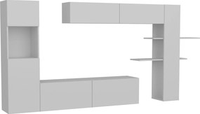 Σύνθεση Τηλεόρασης Maxi - Χρώμα Λευκό - 215x31,5x150εκ