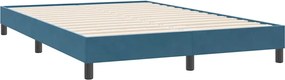 vidaXL Box Spring κρεβάτι χωρίς στρώμα σκούρο μπλε 140x220cm Βελούδινο