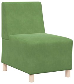 vidaXL Μοναδικός Καναπές χωρίς Χερούλια 2 pcs Ανοιχτό πράσινο