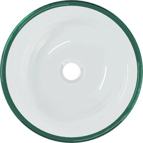 vidaXL Νιπτήρας Διάφανος 35 x 12 εκ. από Ψημένο Γυαλί