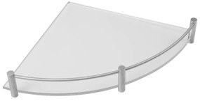 Karag 0633 99 Mensole Εταζέρα γωνιακή γυάλινη 25cm Σατινέ
