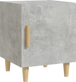 vidaXL Κομοδίνο Γκρι Σκυροδέματος από Επεξεργασμένο Ξύλο