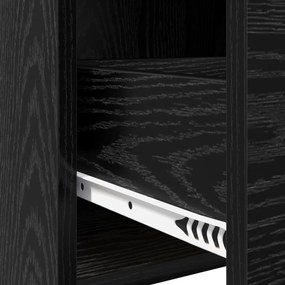 vidaXL Πλαϊνό γραφείο Μαύρη Δρυς 75 x 36 x 80 εκ Επεξεργασμένο Ξύλο