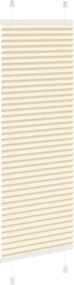 vidaXL Πλισέ περσίδα Κρέμα 40x100 cm Πλάτος υφάσματος 39,4 cm