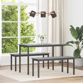 vidaXL Τραπεζαρίες 110 x 55 x 75 cm ΜΕΤΑΛΛΟ Ορθογώνιος