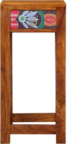 vidaXL Φλοράλ Τραπέζι Τέλους με συρτάρι Καφέ 35 x 35 x 75 εκ.